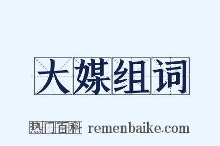 大媒组词是什么意思的图片